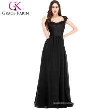 Grace Karin Black Lace Long Tall Mother of The Bride Dresses CL6127